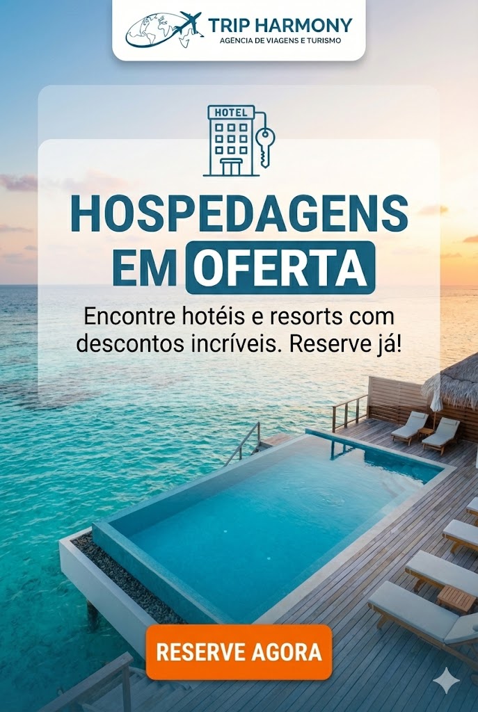 banner promoção de hospedagens trip harmony turismo