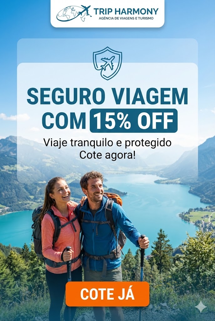 banner promoção de seguro de viagens trip harmony turismo