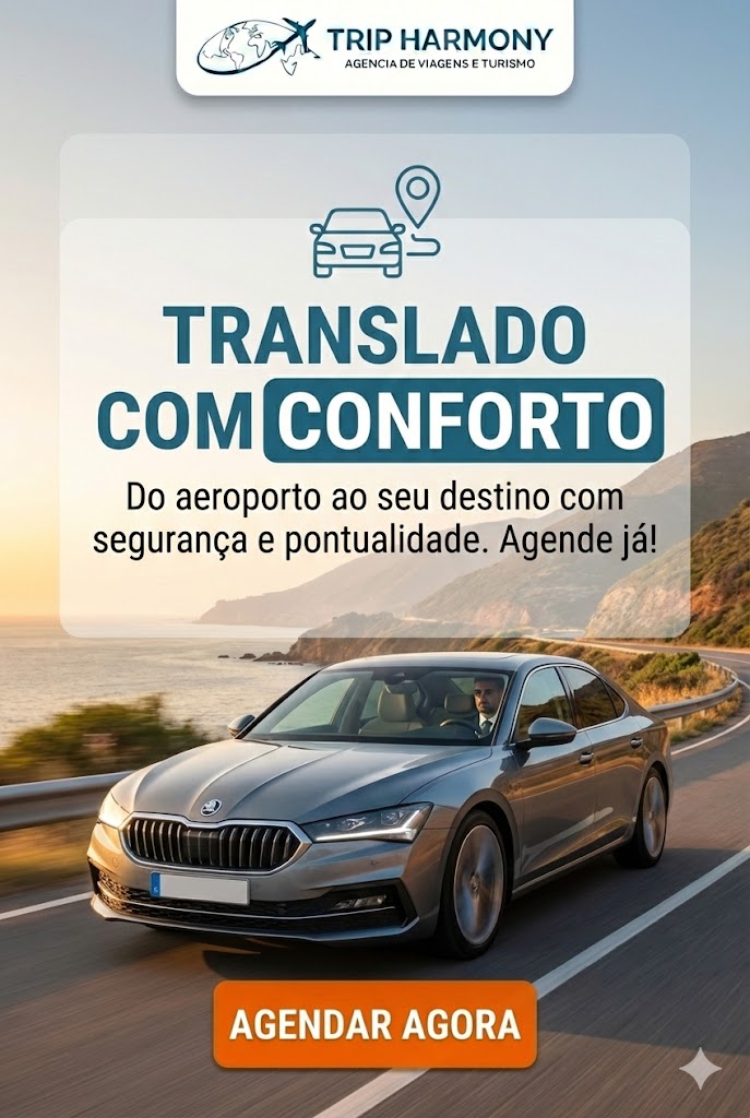 banner promoção de traslado trip harmony turismo